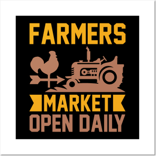 Farmers Market Open Daily T Shirt For Women Men Posters and Art